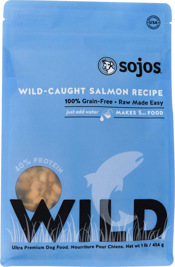 Sojos Wild-Caught Salmon Recipe Grain-Free Freeze-Dried Dog Food