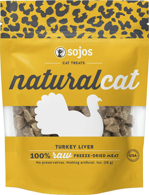 Sojos NaturalCat Turkey Liver Freeze-Dried Cat Treats, 1-oz