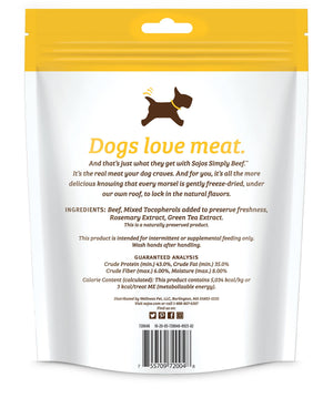 Sojos Simply Beef Freeze-Dried Dog Treats, 4-oz
