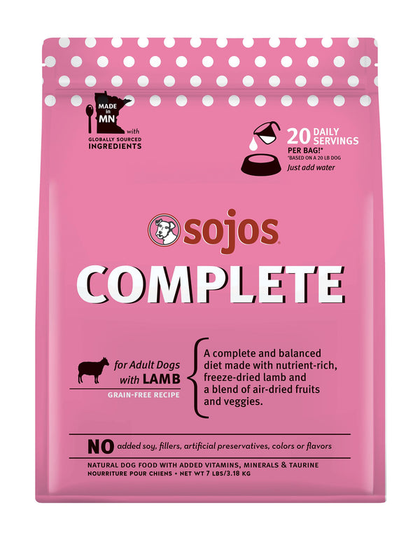 Sojos Complete Lamb Adult Grain-Free Freeze-Dried Raw Dog Food