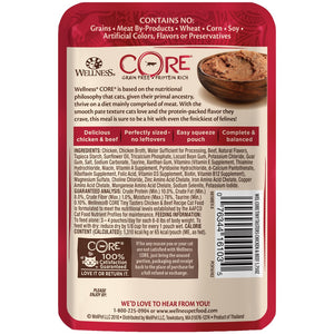 Wellness CORE Tiny Tasters Chicken & Beef Pate Grain-Free Cat Food Pouches