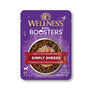 Wellness Bowl Boosters Simply Shreds Chicken, Beef & Carrots Grain-Free Wet Dog Food Topper