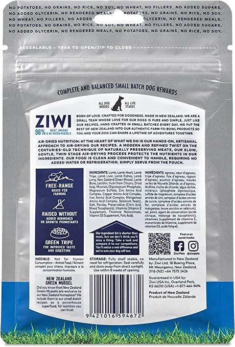 ZIWI Good Dog Rewards Lamb Recipe Air-Dried Dog Treats, 3-oz|85.2-g