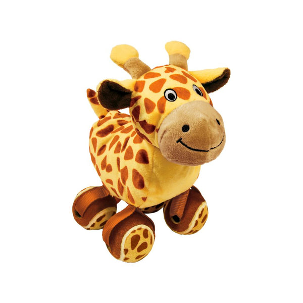 KONG Tennishoes Giraffe Dog Toy, Brown