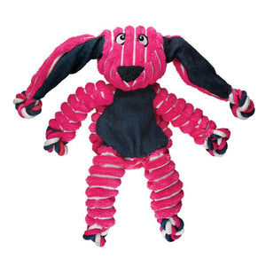 KONG Floppy Knots Bunny Dog Toy, Pink