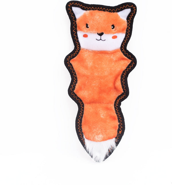 ZippyPaws Z-Stitch Skinny Peltz Dog Toy, Fox