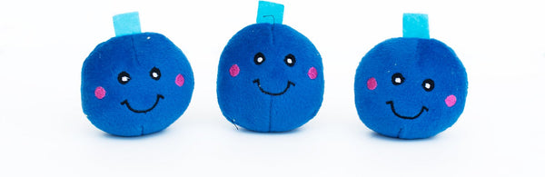 ZippyPaws Blueberry Miniz Dog Toy, 3-count