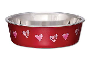Loving Pets Bella Bowls Hearts Valentine Dog Bowl