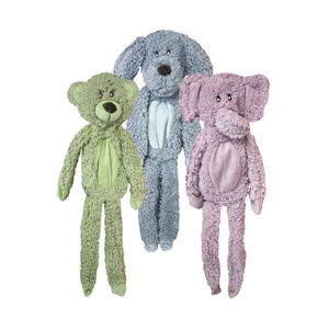 Multipet AromaDog Fleece Flattie Dog Toy, Assorted Colors, 19-in