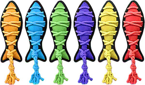 Multipet Cross-Ropes Fish Dog Toy, Assorted Colors