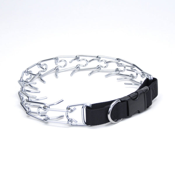 Coastal Titan Easy-On Prong with Buckle Training Dog Collar, Black