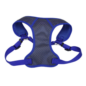 Coastal Comfort Soft Sport Wrap Adjustable Dog Harness, Grey with Blue