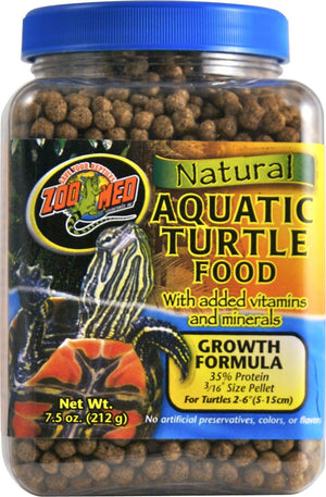 Zoo Med Natural Aquatic Growth Formuia Turtle Food, 7.5-oz jar