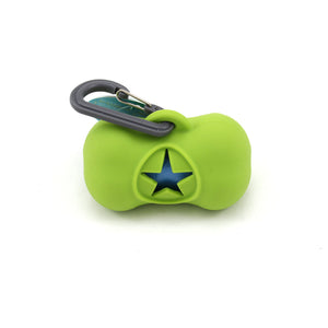 Messy Mutts Silicone Dog Waste Bag Holder, Green