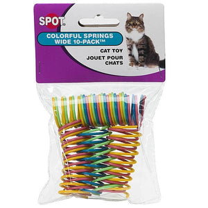 Ethical Pet Wide Durable Heavy Gauge Plastic Colorful Springs Cat Toy