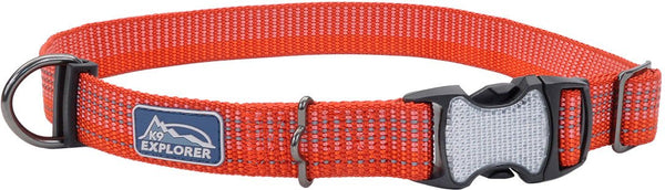 K9 Explorer Brights Reflective Adjustable Dog Collar, Canyon
