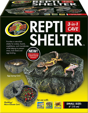 Zoo Med Reptile Shelter 3-in-1 Cave, Small