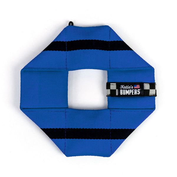 Katie's Bumpers Frequent Flyer Square Firehouse Dog Toy, Blue