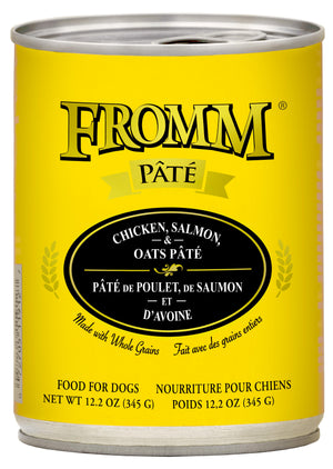 Fromm Chicken, Salmon & Oats Pate Canned Dog Food