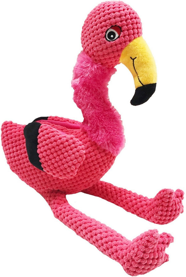 fabdog Floppy Plush Dog Toy, Flamingo