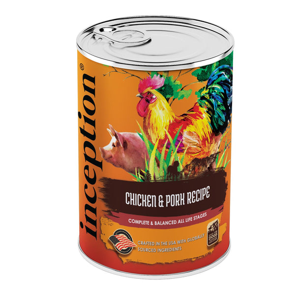 Inception Chicken & Pork Recipe Wet Dog Food Can