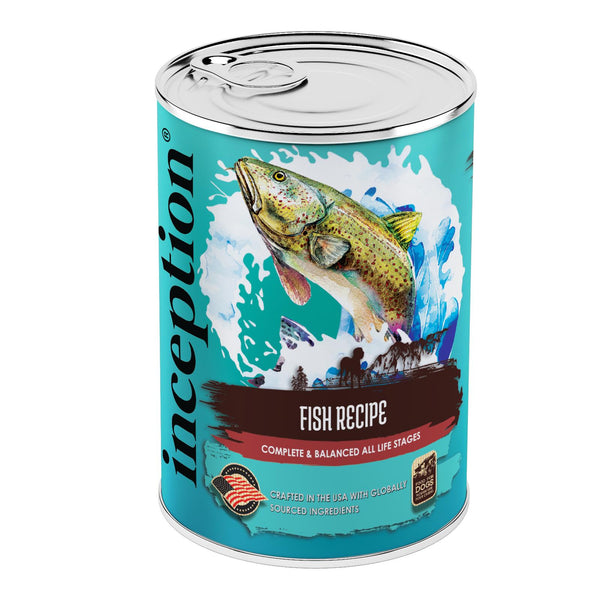 Inception Fish Recipe Wet Dog Food Can