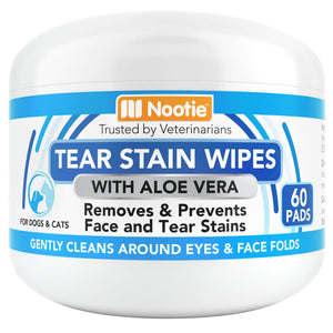 Nootie Tear Stain Wipes for Dogs & Cats, 60-count