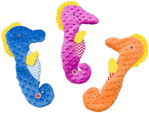 Ethical Pet Spot Skinneeez Extreme Seahorse Dog Toy, Color Varies, 15-in
