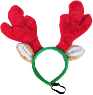 ZippyPaws Holiday Antlers Dog Headband