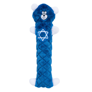 ZippyPaws Hanukkah Jigglerz Blue Bear Dog Toy