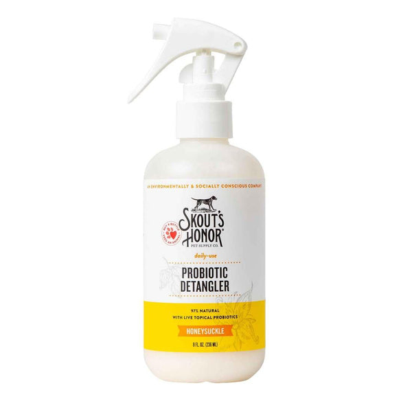 Skout's Honor Démêlant quotidien probiotique Chèvrefeuille pour animaux, flacon de 8 oz