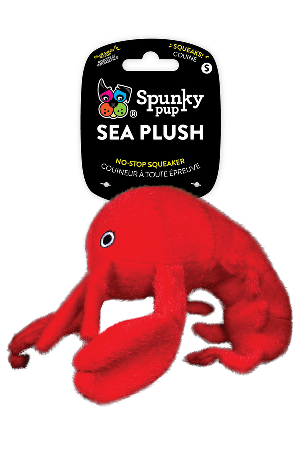 Spunky Pup Sea Plush Lobster Dog Toy