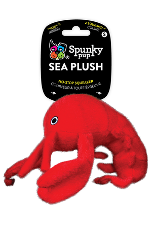 Spunky Pup Sea Plush Lobster Dog Toy