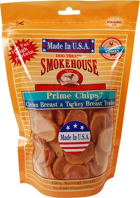 Smokehouse USA Chicken Breast & Turkey Breast Tendons Prime Chips Dog Treats