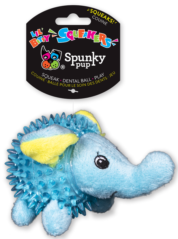 Spunky Pup Lil' Bitty Squeakers Elephant Dog Toy