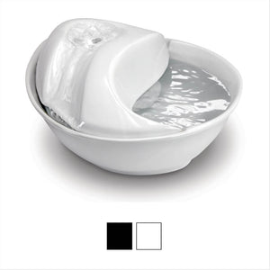 Fontaine à boire en céramique Pioneer Pet, design goutte de pluie, blanche