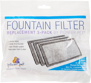 Filtres de rechange Pioneer Pet pour fontaines en plastique Raindrop et Fung Shui, paquet de 3