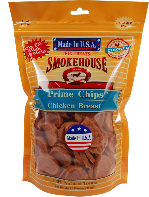 Smokehouse USA Chips de poitrine de poulet Prime Friandises pour chiens