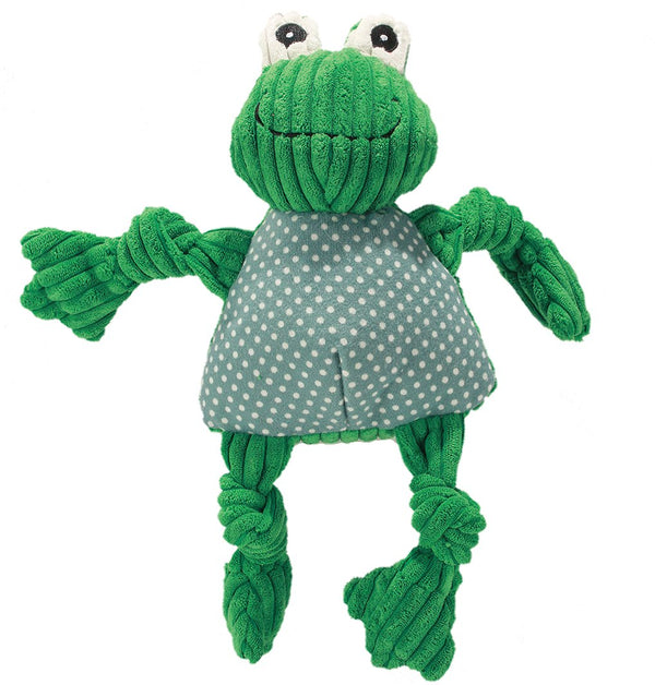 HuggleHounds Knottie Frog Dog Toy