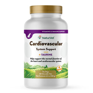 NaturVet Cardiovascular Support Taurine Dog Supplement, 60-count