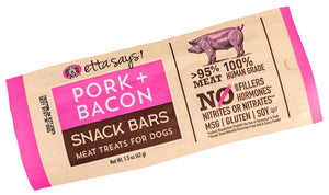 Etta Says! Pork + Bacon Snack Bars Dog Treats