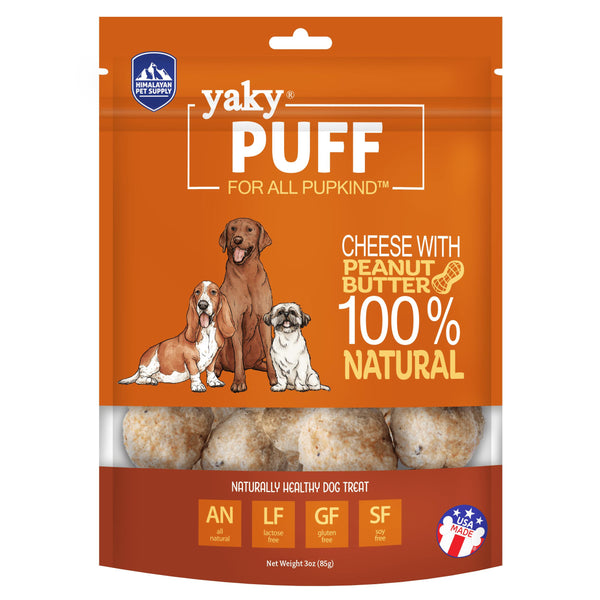 Himalayan Pet Supply yakyPUFF Peanut Butter Flavor Dog Treats, 3-oz