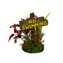 Blue Ribbon Exotic Environments No Swimming Sign Aquarium Ornaments, Small
