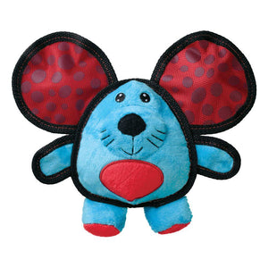 KONG Ballistic Ears Mouse Dog Toy, Blue, Medium