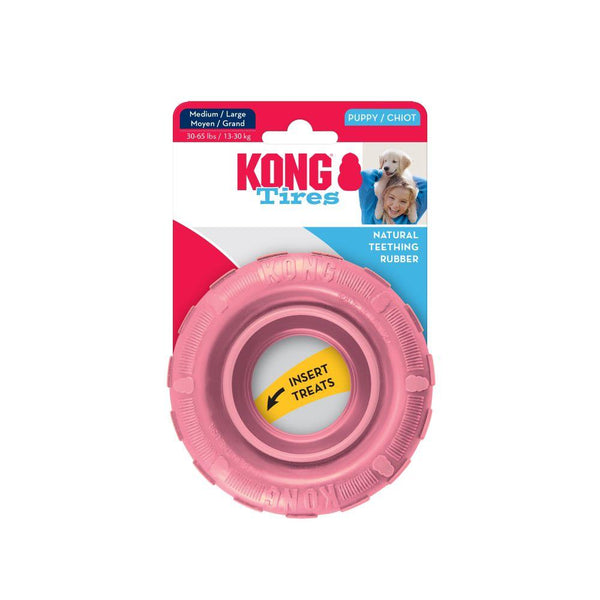 KONG Puppy Tires Dog Toy, Color Varies