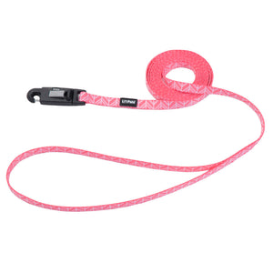 Laisse pour chien à motifs Li'l Pals avec bouton-pression E-Z, chevron tribal rose, 3/8 po x 6 pi