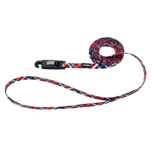 Li'l Pals Patterned Dog Leash with E-Z Snap, Red and Grey Plaid, 3/8-in x 6-ft
