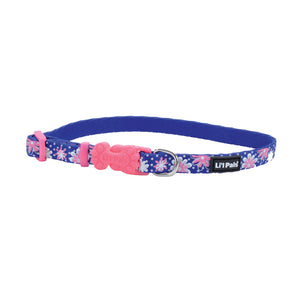Li'l Pals Reflective Dog Collar, Flowers with Dots