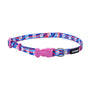 Li'l Pals Adjustable Patterned Dog Collar, Light Blue Paw