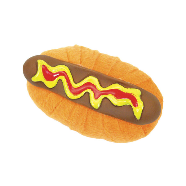 Li'l Pals Jouet pour chien en peluche et vinyle hot dog.